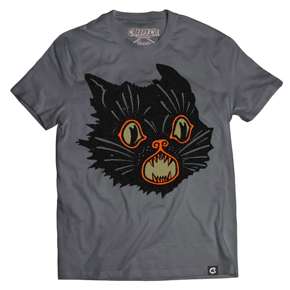 Creepy Company 🖤 Beistle Cat Scratch Cat Tee 🖤Large